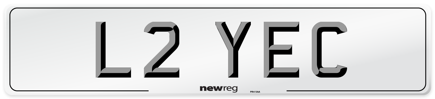 L2 YEC Number Plate from New Reg